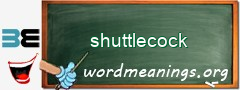 WordMeaning blackboard for shuttlecock